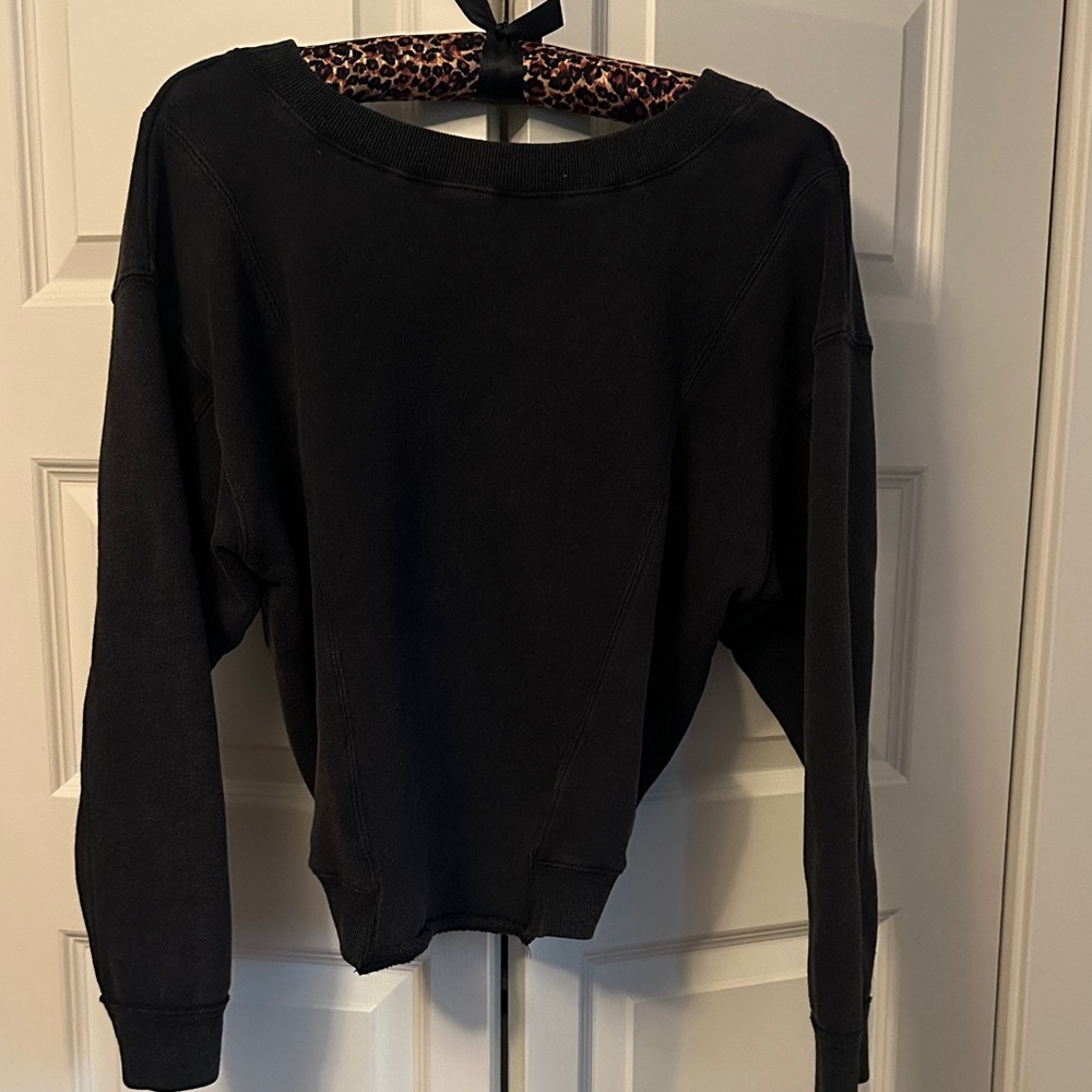 Bohme Black Sweater with open back/tie